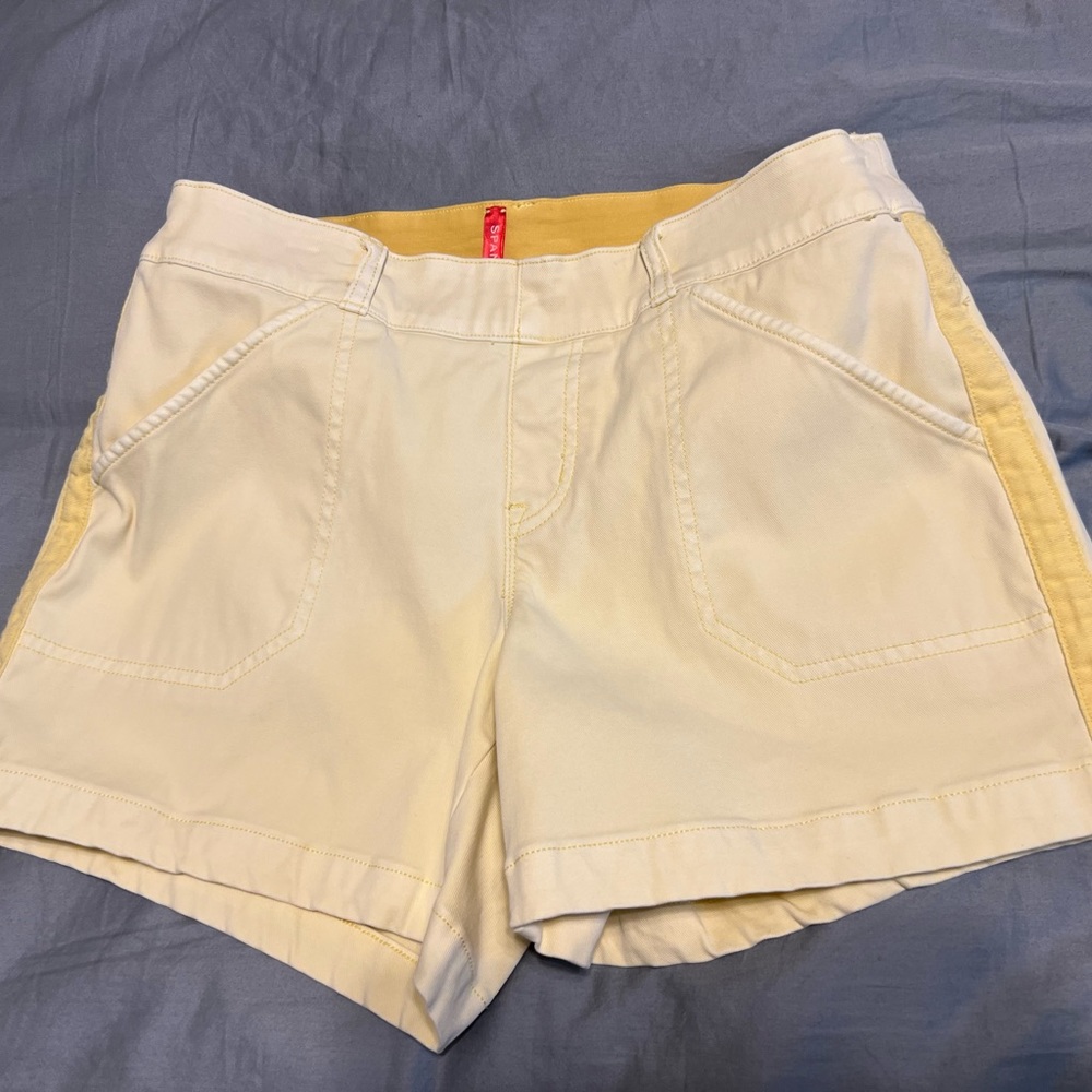 Spanx pale yellow shorts